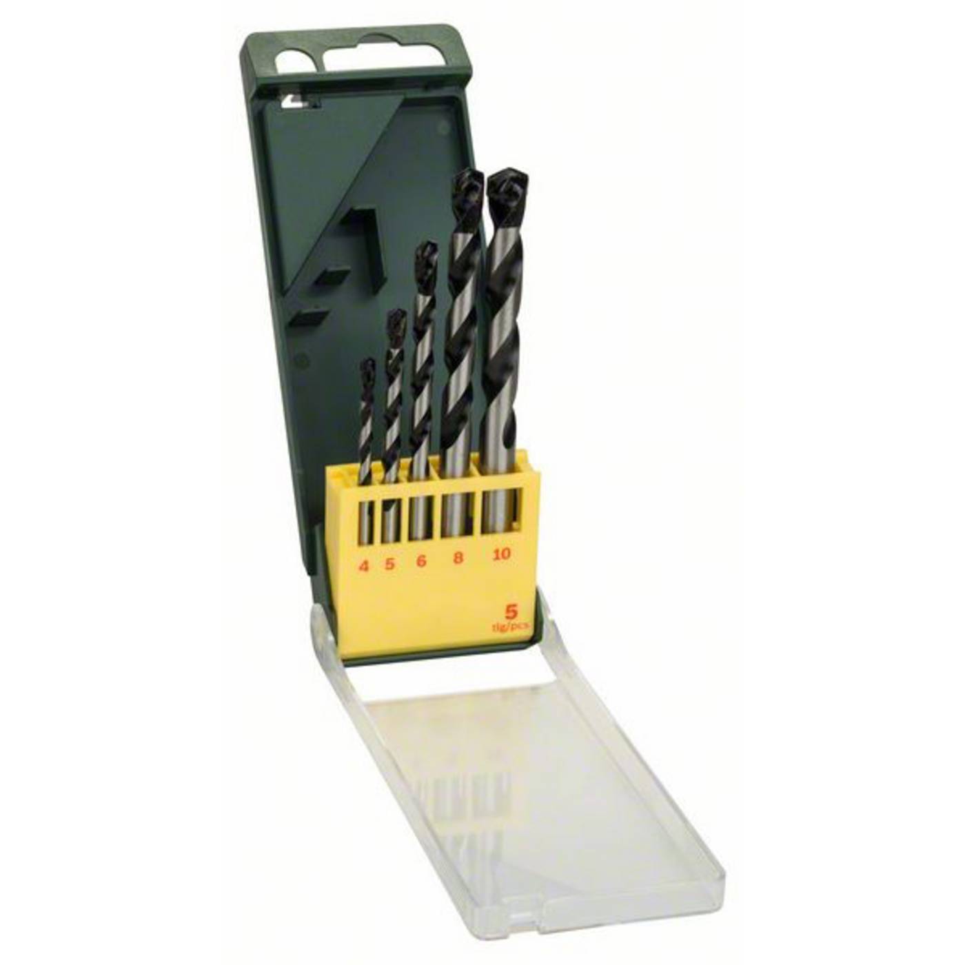 Bosch Accessories Promoline 2607019444 Hårdmetall Betong-spiralborr set 5 delar 4 mm, 5 mm, 6 mm, 8 mm, 10 mm Cylinderskaft 1 set