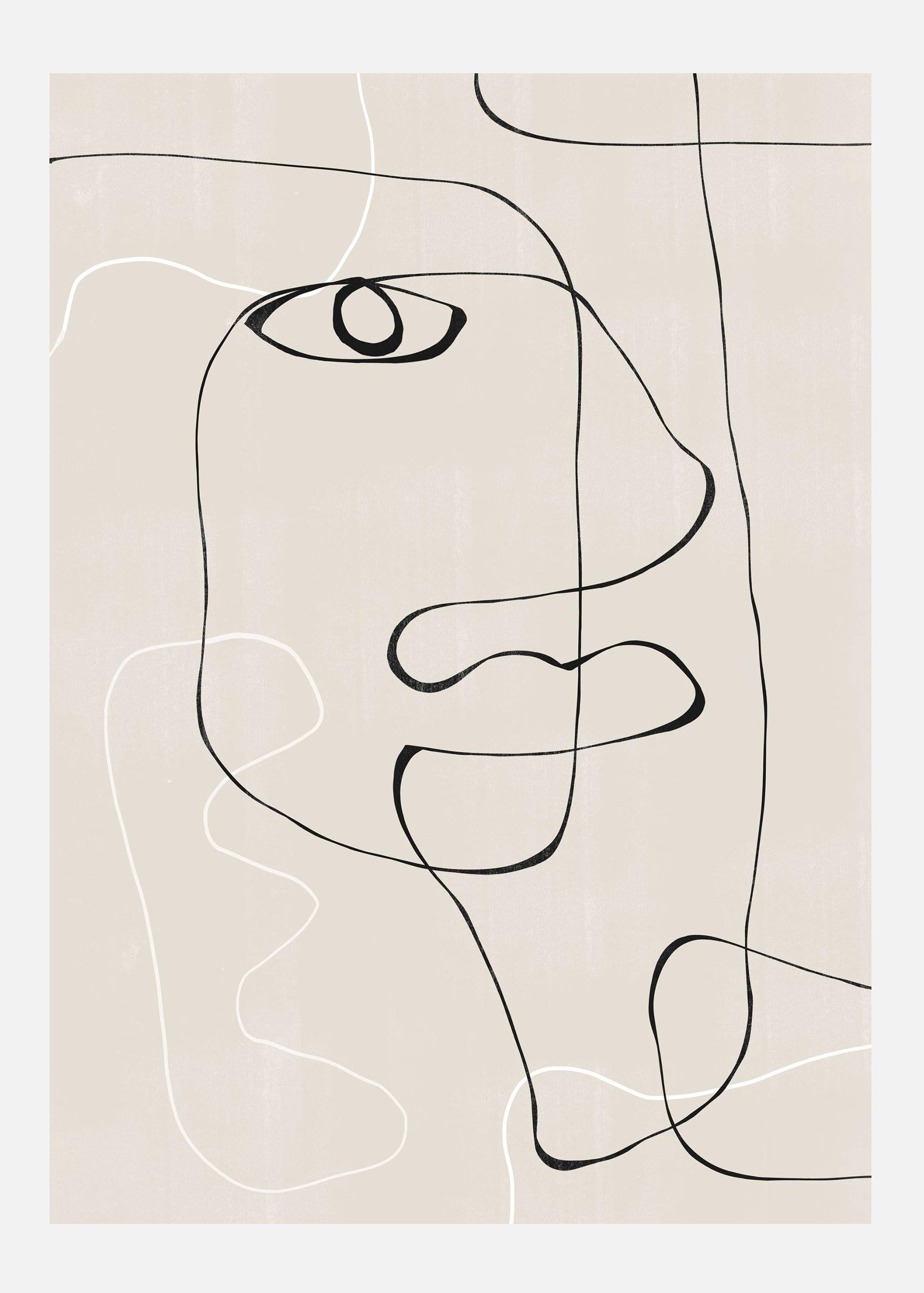 Abstract Face No1. Canvastavla (70x100 cm)