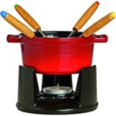 Staub Minifondueset, Induktionsgeeignet, Gusseisen, Kirschrot, 13 x 9.9 x 7 cm, 1 Einheiten