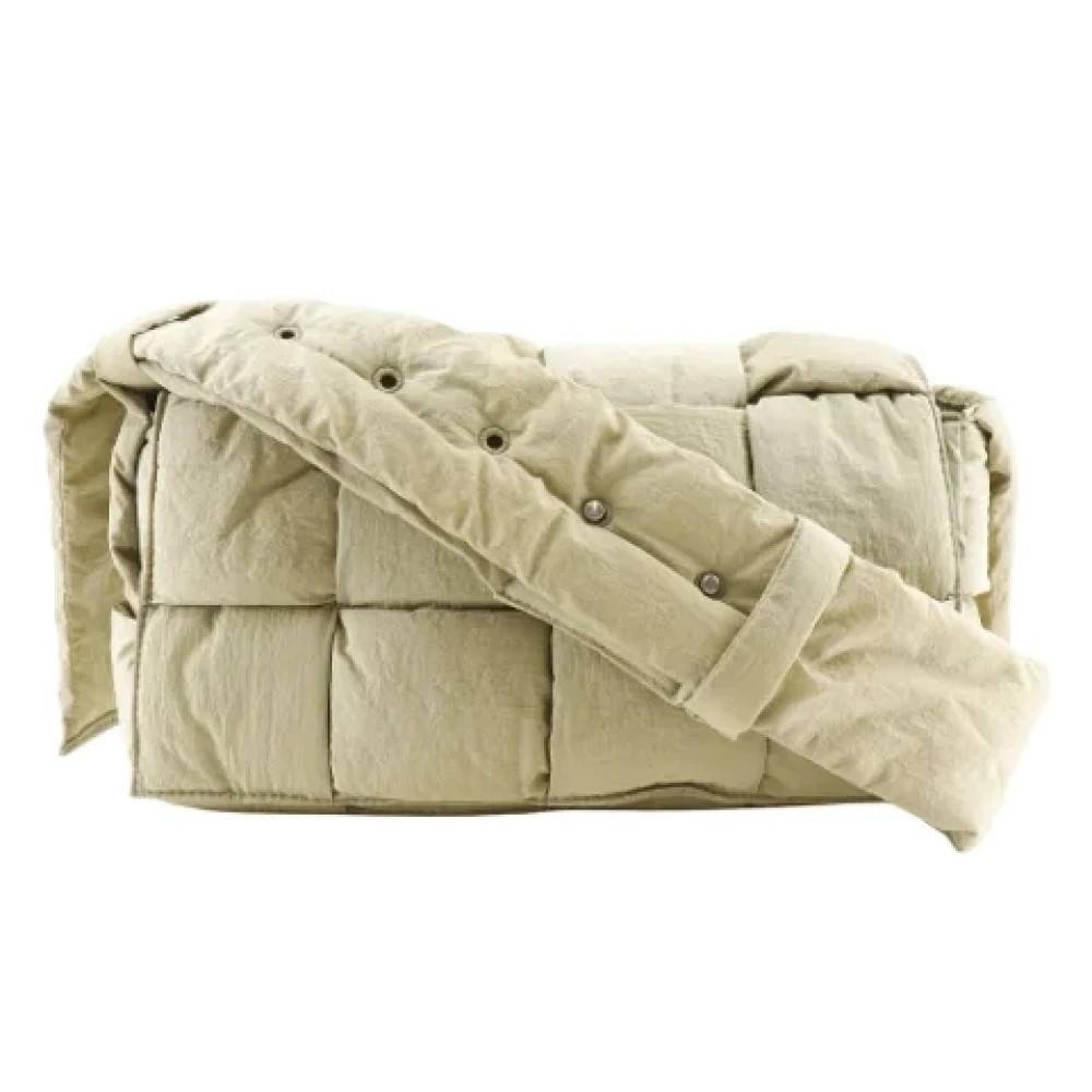 Bottega Veneta Vintage Pre-owned nylon skuldertasker - Vintage - unisex - Beige - ONE SIZE - Uld