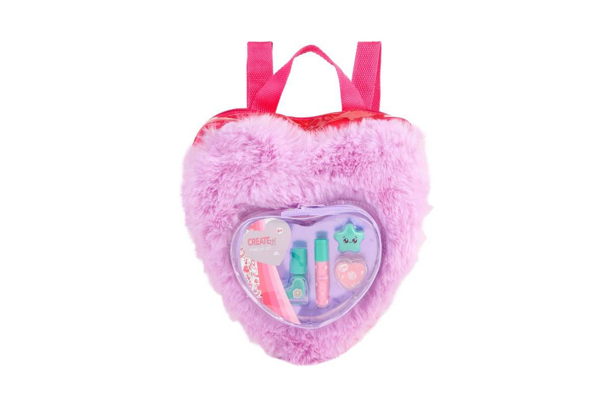 Create It! - Makeup Set In Fluffy Backpack Love Purp