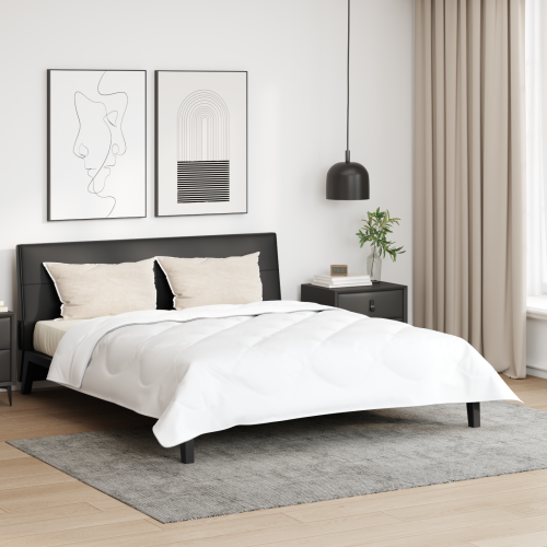 Duntäcke med kudde 3 pcs Vit Mikrofiber