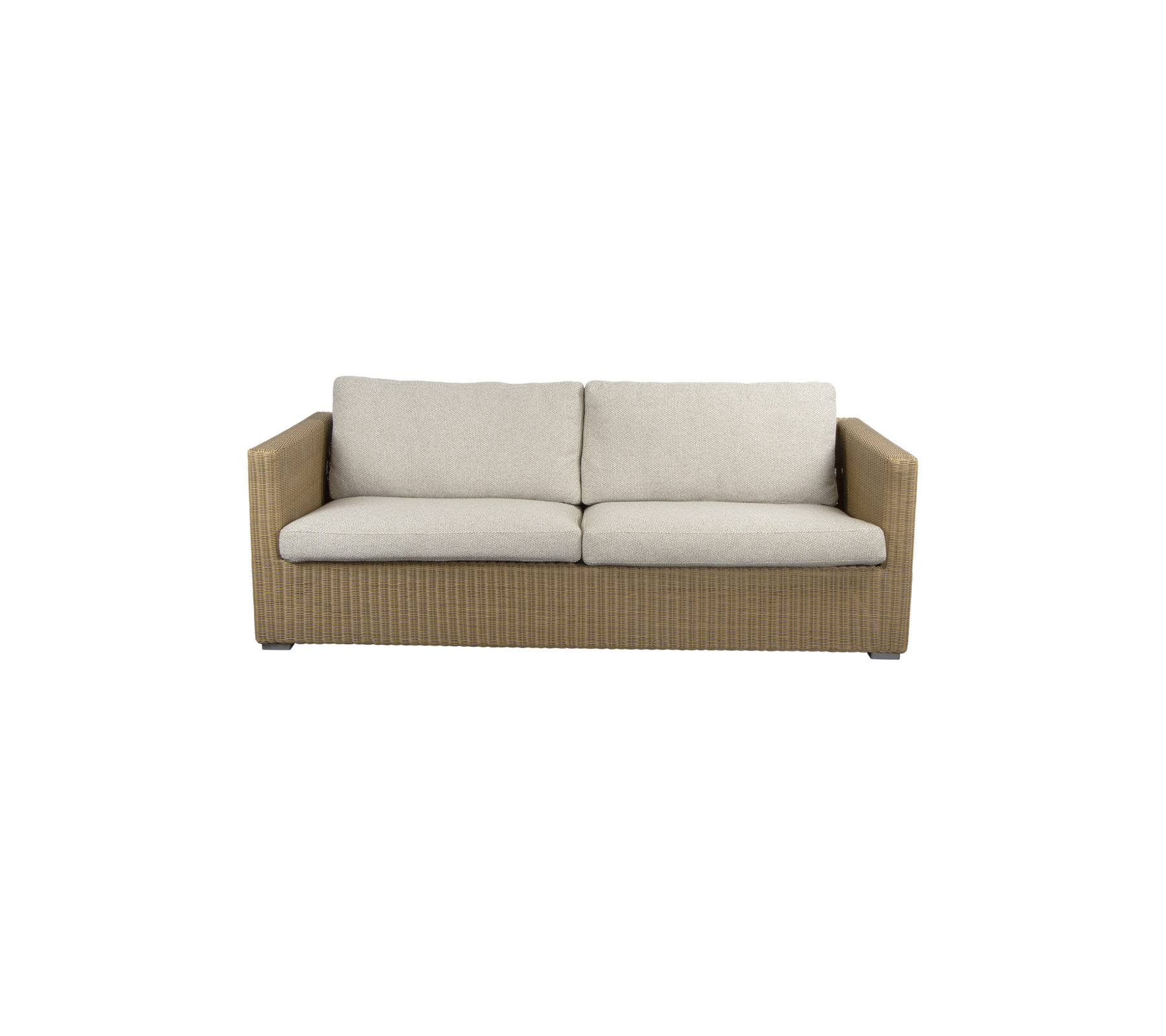 Chester 3-sits lounge soffa - Graphite, large round Weave / Turmeric yellow, Rise w/QuickDry & Airflow
