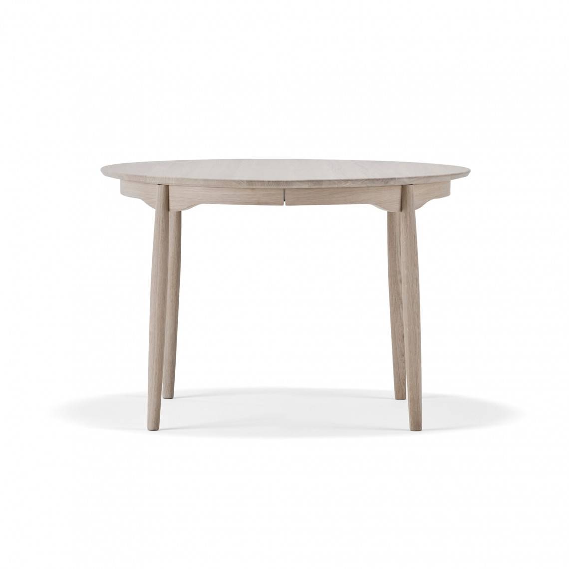 Spisebord Carl, Udførelse Eg - Hvidolieret, Størrelse Ø 115 cm.