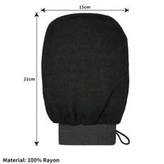 Marockanska Hamam Exfolierande Duschhandskar Smärtfria Avlägsnande Döda Hudceller Skrubba Kropp Koreansk Massagevante Badrumsrengöringsgadget 1 st - Svart