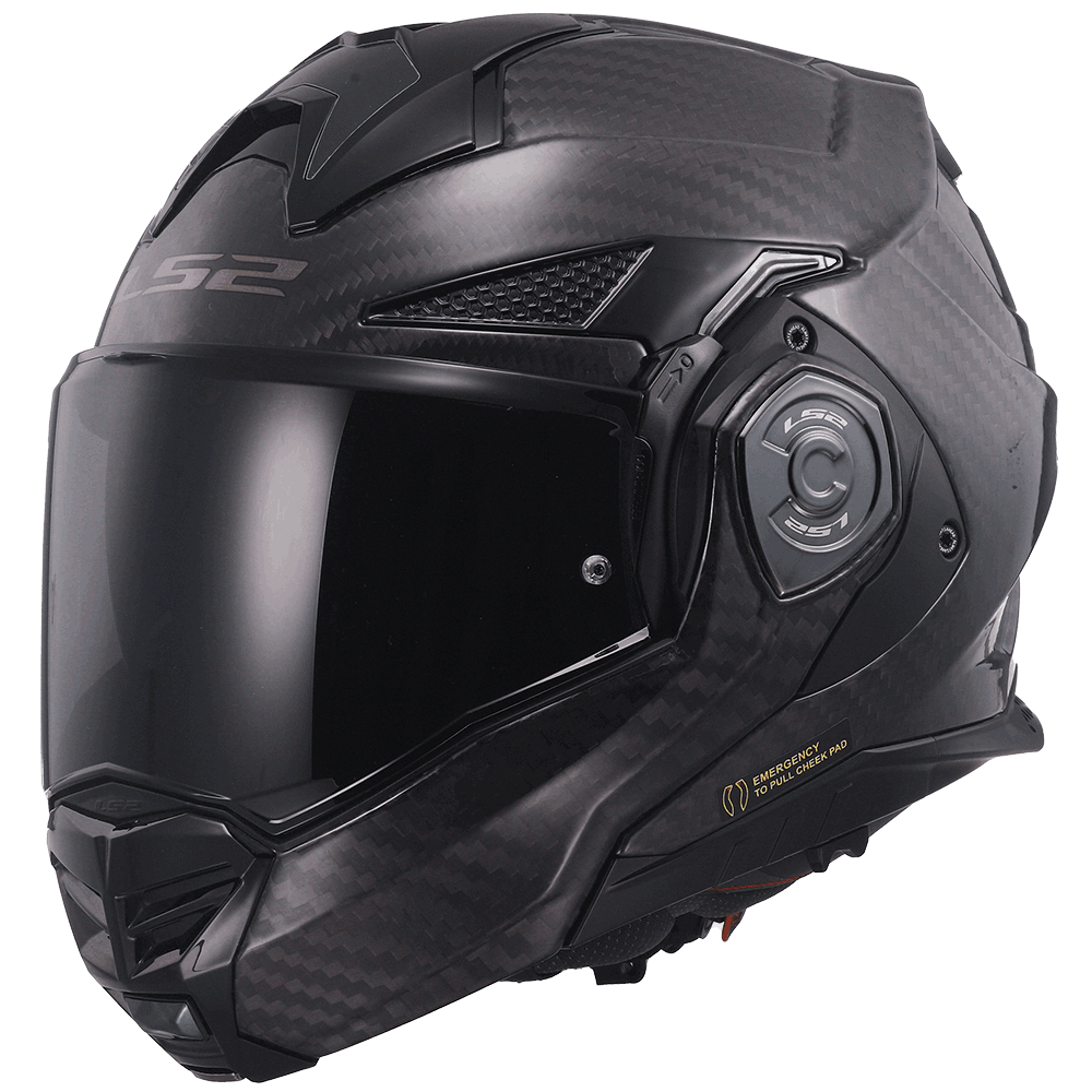 LS2 Öppningsbar Hjälm FF901 Advant X Blank Carbon L