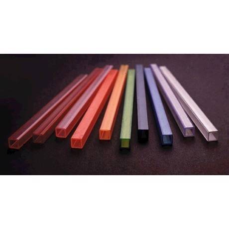Firkantrør til LED strips. 10 x 10 mm. 2 meter. Orange