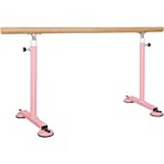 Ballet Bar, Portable Home Ballet Barre for Adults, Freestanding Height Adjustable 80-120cm Dance Bar, for Fitness Gymnastics Stretching Pilates Training,Pink,L 100cm/3.28ft