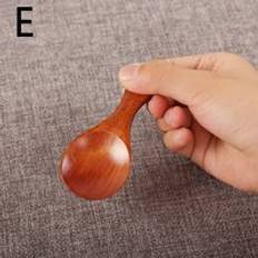 Naturligt trä krydda skopa bestick kaffe te liten mini sockersked salt träskedar matlagningsredskap köksredskap - E