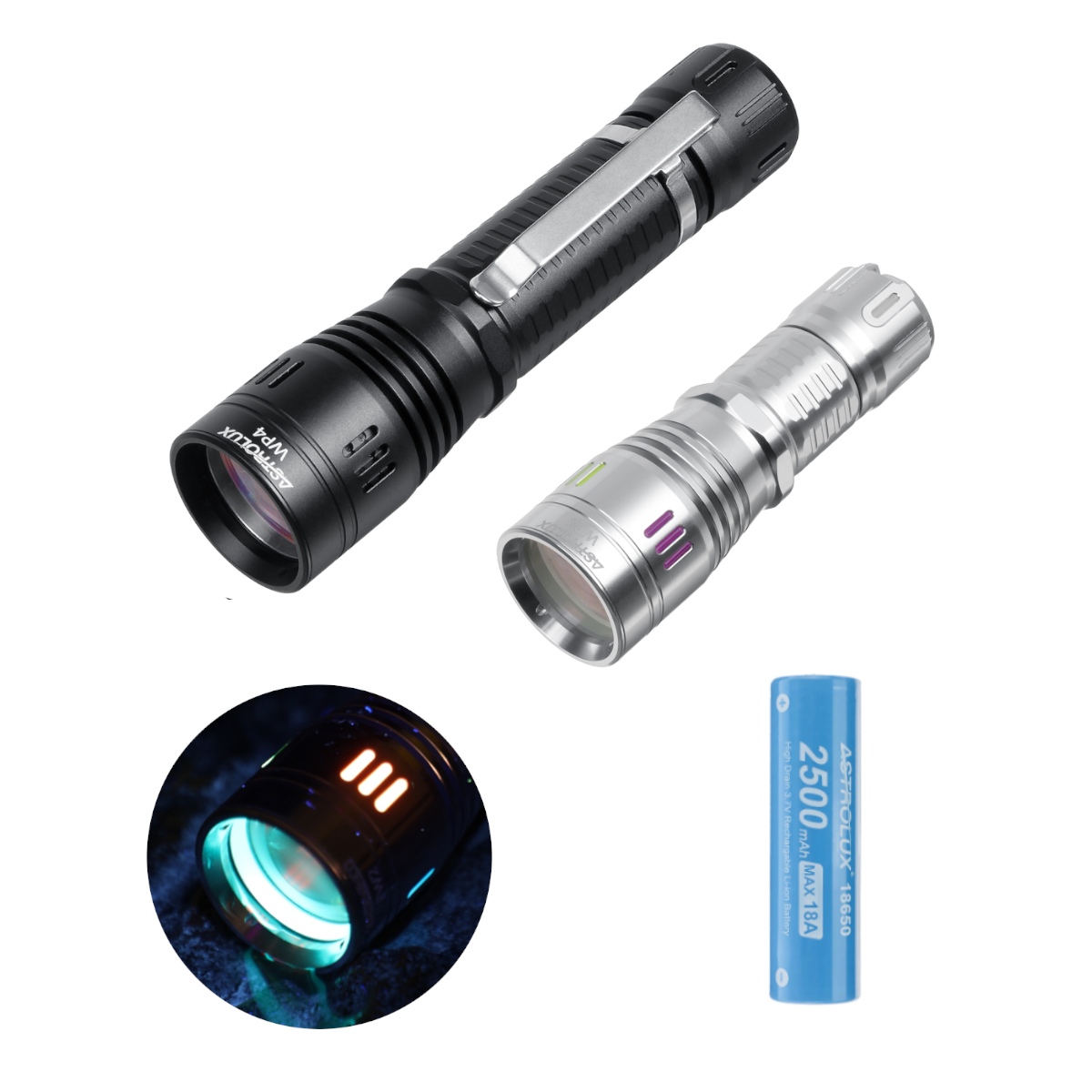 Astrolux® WP4 1303m 310LM LEP-ficklampa Vattentät Utomhus Sökning Camping Jakt Stark Kastare Gör-det-själv EDC Ficklampa