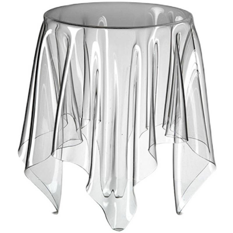 Nordic floating transparent coffee table bay window magic small round table simple modern creative acrylic edge corner table