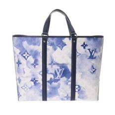 Louis Vuitton Vintage, Pre-owned, Herre, Blå, ONE SIZE, Uld, Pre-owned canvas tasker