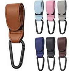 PU Leather Hot Stroller Hooks Stroller Clips for Bags Leather Diaper Bag Hooks Baby Stroller Straps organizer hooks