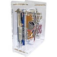 Diy mini itx -fodral htpc datorhöljen chassi skrivbord för spel chassi stöd 2.5 ssd hdd 17*17cm med 160w psu - Enda fallet