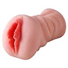 Realistisk masturbator, fickfitta av silikon/TPE, sexleksak för män, vagina med blygdläppar och inre 3D-struktur, perfekt för onani, tight öppning, fickfitta