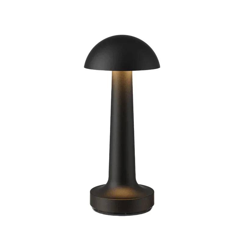 SleekGlow - Stilig Modern Bordslampa för Inredning - Svart/Rund