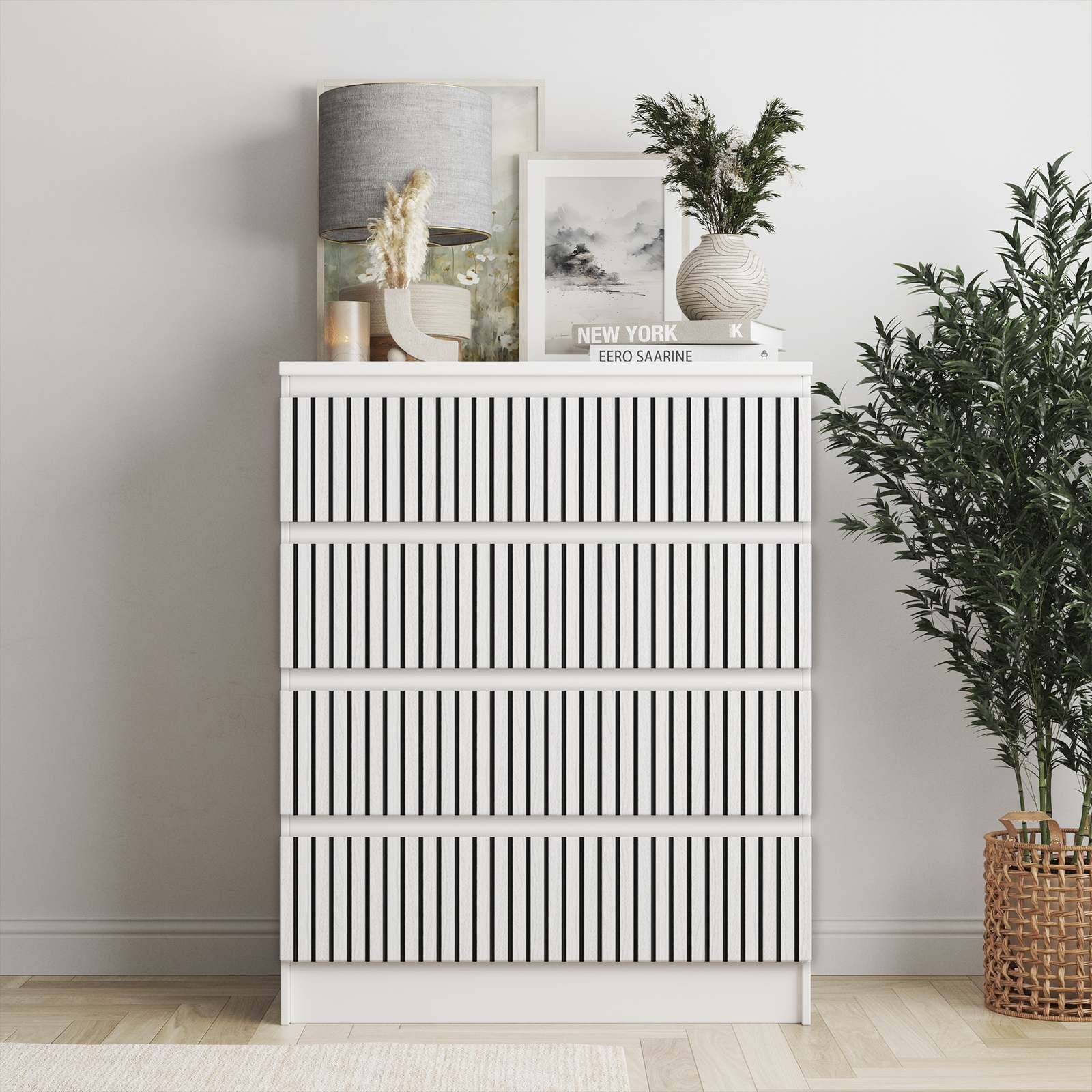 Självhäftande klistermärken – Ikea Malm Dekaler / Välj storlek / Fläckvit