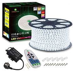 LED-remsa, GreenSun 30 m LED-remsa kall vit, LED-ljusslinga, 220 V LED-belysning, ljusslang, vattentät IP65 ljusslinga för julfest, hem, trädgårdsdekoration