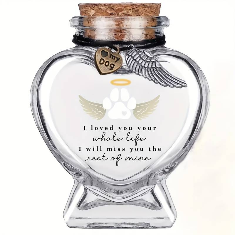 Pet Hair Memorial Bottle For Dogs And Cats, A Keepsake For Pet Fur, Fur Memorial Bottle For Cats And Dogs - Let