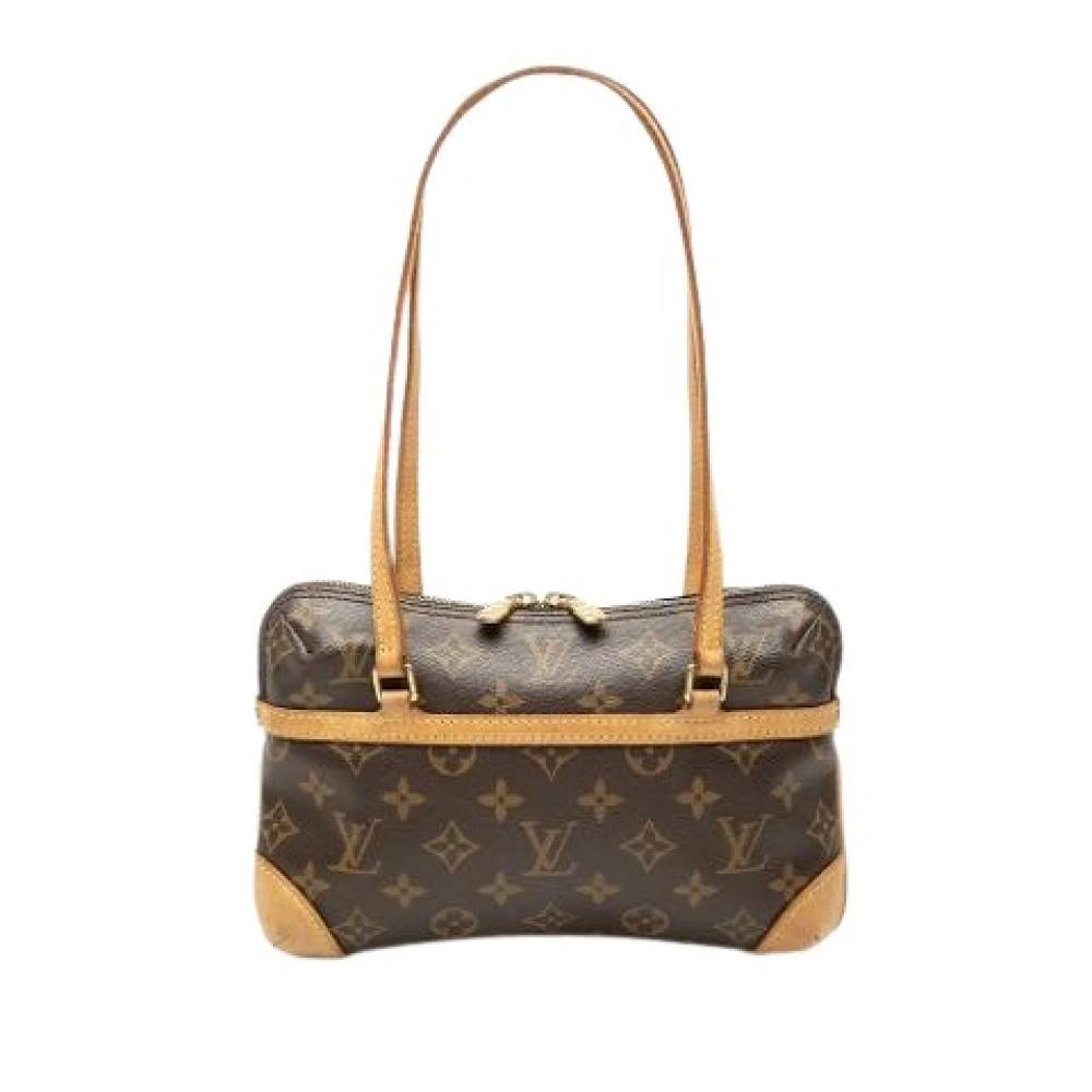 Louis Vuitton Vintage Pre-owned Mini Coussin Skuldertaske - Vintage - Dame - Brun - ONE SIZE - Uld