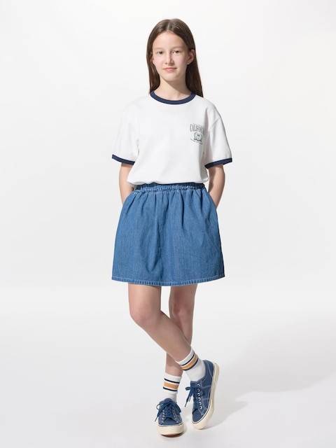 Uniqlo - Denim Mini Skort - Blue - 5-6 Years (120cm)