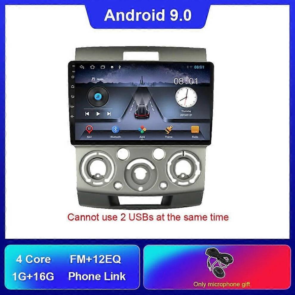 (Y1S 1G 16G FO) Car Radio Multimedia Player For Ford Ranger 2 Everest 2 For Mazda BT-50 BT 50 2006-2011 Android Auto Navigation GPS Stereo Video