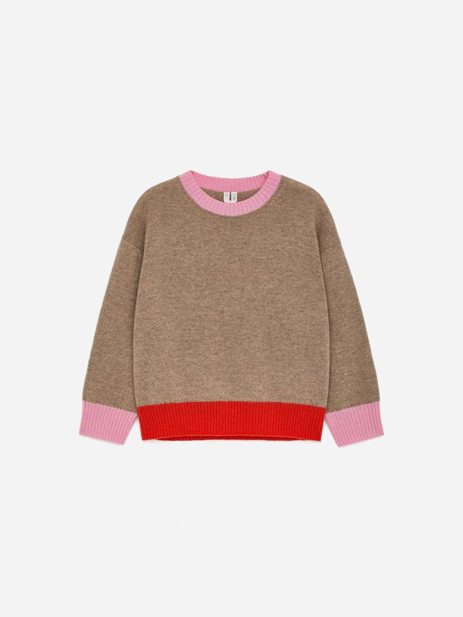 ARKET Blockfärgad Ulltröja -Beige, 134/140