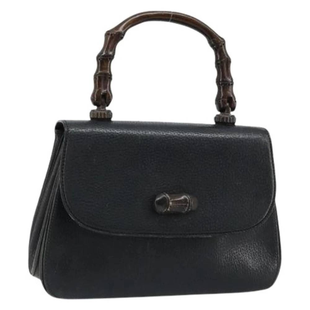 Gucci Vintage Pre-owned Læder Håndtaske - Vintage - Dame - Sort - ONE SIZE - Læder