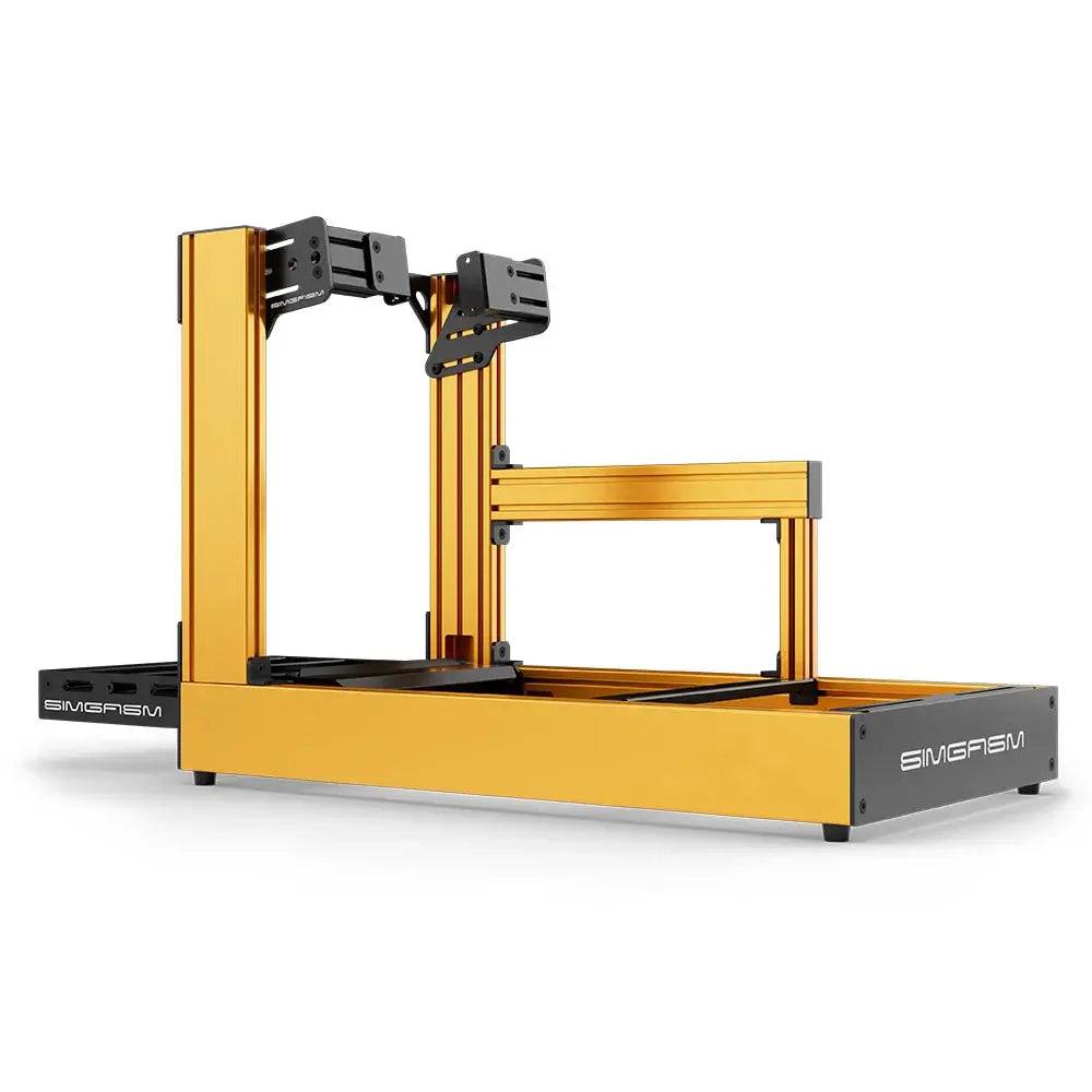 SIMGASM | Sport Aluminum Sim Racing Cockpit - Side Mount / Orange