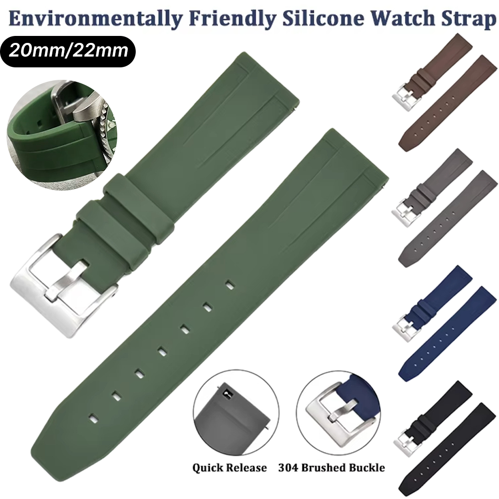 20mm 22mm Watch Strap for Omega X Swatch MoonSwatch SpeedMaster Silicone Watch Band for Rolex Submariner for Seiko SKX Bracelets