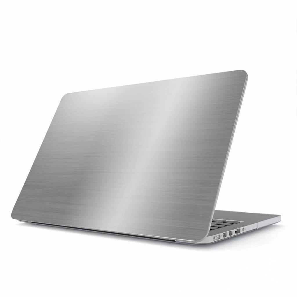 Klistermärke - Macbook-skydd - Borstad Metallisk Silver