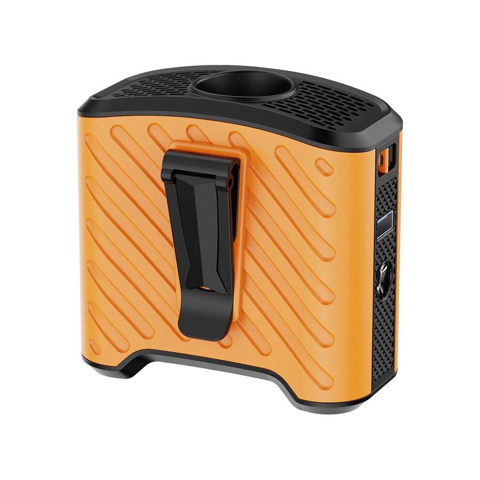Waist-Hanging Fan Portable USB Charging Large Capacity Outdoor Live Camping Handheld Small Electric Fan Orange