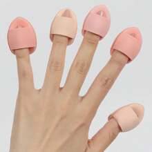 Mini fingerpuderpuff med luftkudde, 15/30/60 delar, set med luftkuddepuderpuff, latexfri blandad havssvamp och sminkpuff för flytande foundation, foun - Multifärgad