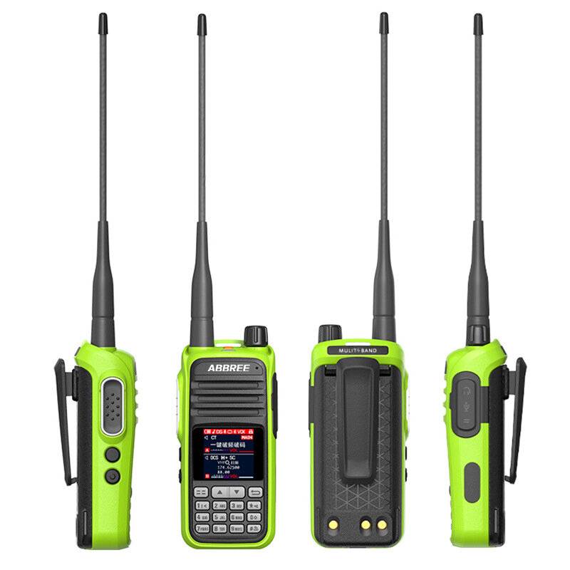 ABBREE AR-730 hög effekt Walkie Talkie EU-kontakt 136-520MHz 256 kanaler HD Display Screen NOAA Handhållen tvåvägsradio