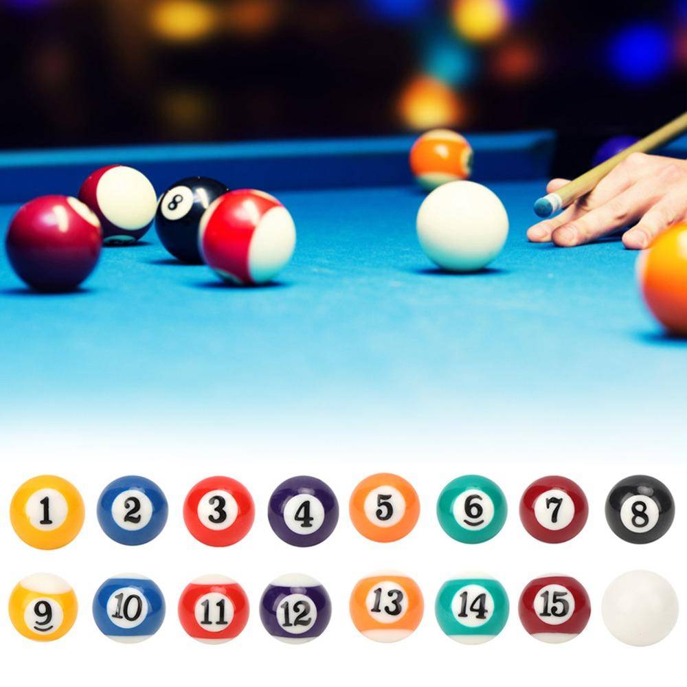 16 st Plast Minibiljardboll Mini Poolboll Biljardbollset Biljardtillbehör