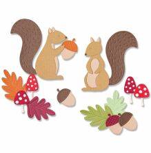 Sizzix Thinlits Die Set - Harvest Squirrels 665952