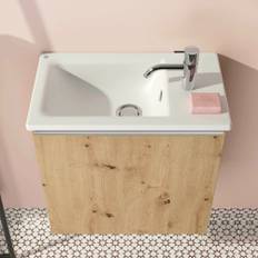 Burgbad Eqio Slim Gästebad Handwaschbecken 53cm mit Unterschrank & 1 Klappe