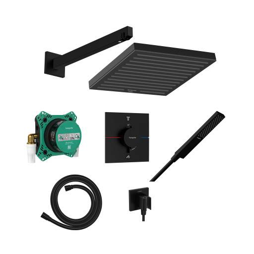 Hansgrohe Pulsify E 260 duschset, vattenbesparande, matt svart