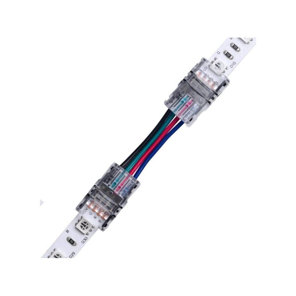 Samler med ledning til LED strip - 10mm, RGB, IP20, 5V-24V