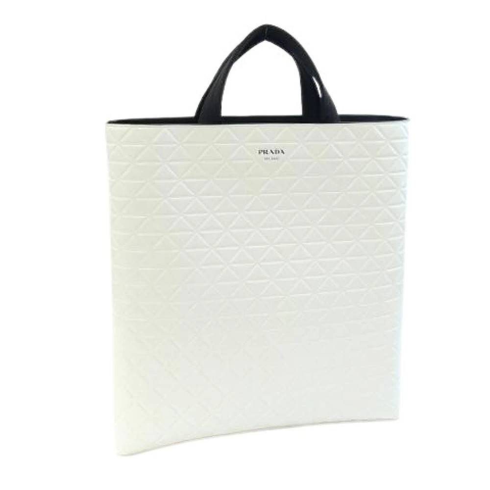 Prada Vintage Pre-owned Vintage Tote Bag - Vintage - Herre - Hvid - ONE SIZE - Uld