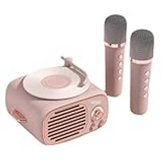 Correa Gammaldags Vintage A Små Bluetooth-Högtalare med Klocka Bärbara Mini Bluetooth-Högtalare med Trådlös Mikrofon A