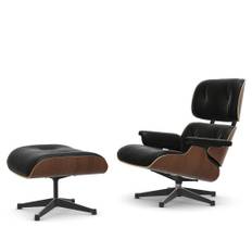 Eames Lounge Chair m. Ottoman - Sort pigmenteret valnød - Nero L50 - Sort stel