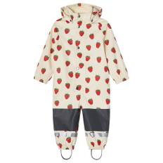 Kuling Douglas Fodrad Regnoverall Strawberry 74/80 cm  Vit  74/80 cm  Unisex