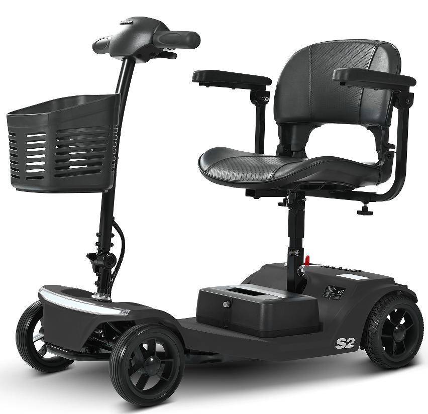 Sweetrich S2 Elektrisk Scooter 250W 24V 12Ah 7.5 * 2.0  Däck Äldre Mobil Elektrisk Scooter Svängbar Stol LED-ljus Kan Belastas 136kg
