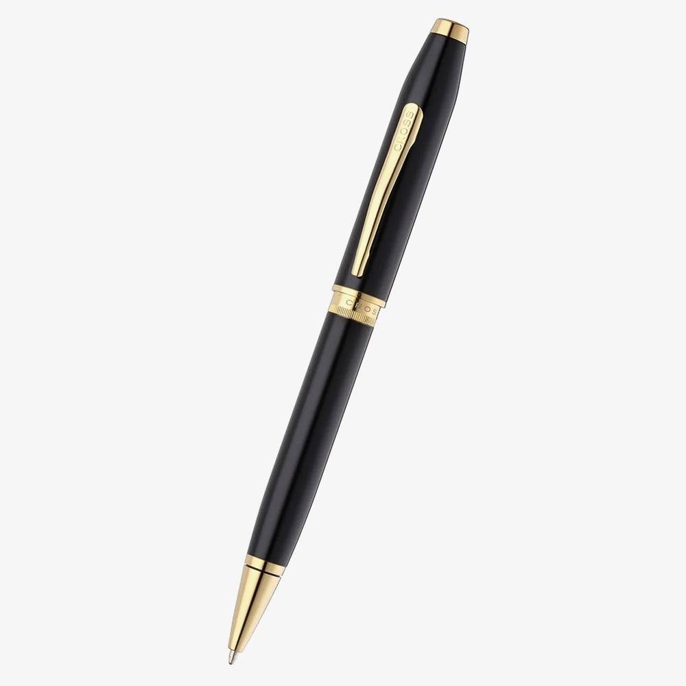 Cross Foundry Glossy Black Lacquer & Gold Ballpoint Pen AT0812-2