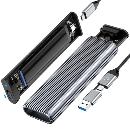 ORICO M.2 NVMe SSD-hölje, 10 Gbps USB3.2 USB-C verktygsfri adapter för M.2 PCIe M-Key 2230/2242/2260/2280 SSD, externt M2-hölje med UASP Trim SMART- AM2G2