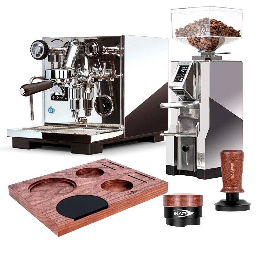 Eureka Constanza Inox Polished Inkl. Mignon Libra 55 Kværn & IKAPE Barista-tilbehørssæt