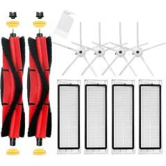 Roborock S4/S5/S6 Reservedelssæt – Rullebørster, Sidebørster & HEPA-filtre – kompatibelt tilbehør.
