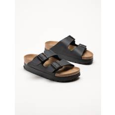 Birkenstock - Arizona PAP Flex Platform - Svarta slip in platåsandaler storlek 41 - Black (41)