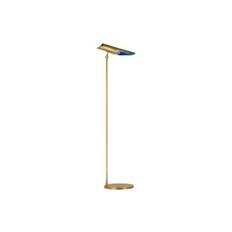 Flore Floor Lamp Soft Brass and Riviera Blue
